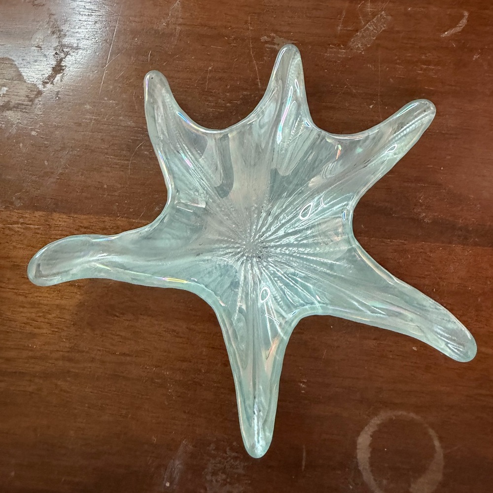 Elegant Glass Starfish trinket dish